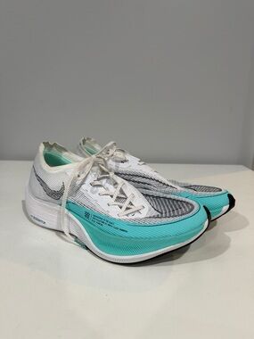 Nike Women's Vaporfly size 10 White & Teal Turbo Racing Running Shoes